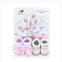 BF White & Pink 4 Pieces Caps & Socks Set CP5013F